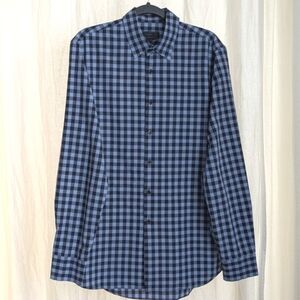 Prada Men's Gingham Dress Shirt